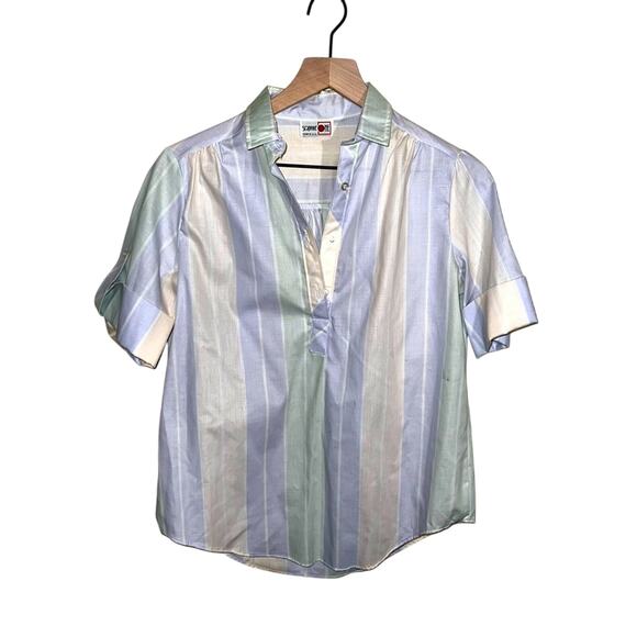 SQUARE ONE pastel button down collared shirt S - Picture 1 of 4